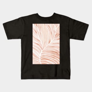 Abstract pastel leaf detail Kids T-Shirt